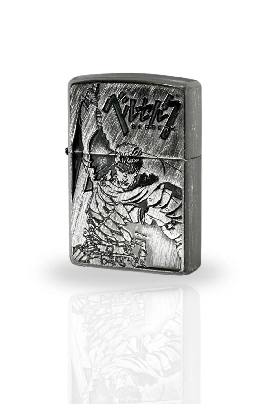 Briquet style zippo-rechargeable argent brossé Majestico Gift Store