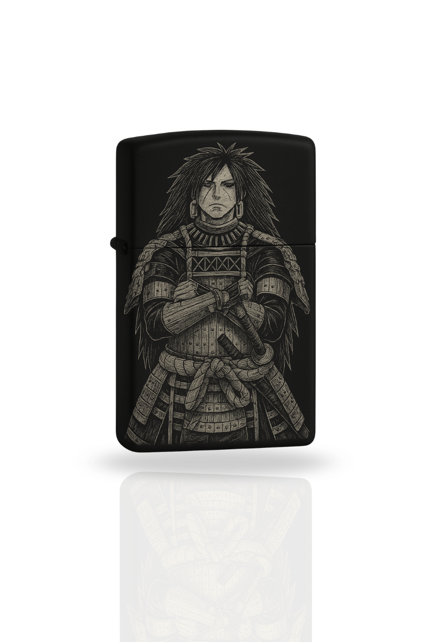 Briquet style Zippo noir modèle Naruto Madara charachter