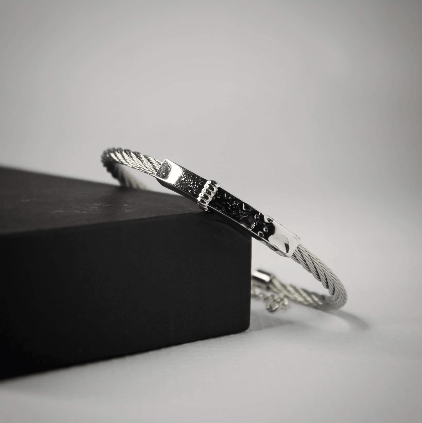 Bracelet en argent 925 à maille en acier inoxydable avec option de personnalisation. cadeau pour homme. - Majestico Gift Store