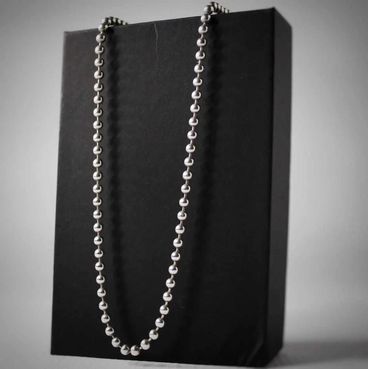 Chaine en maille boules en argent 925, cadeau parfait pour homme - Majestico Gift Store