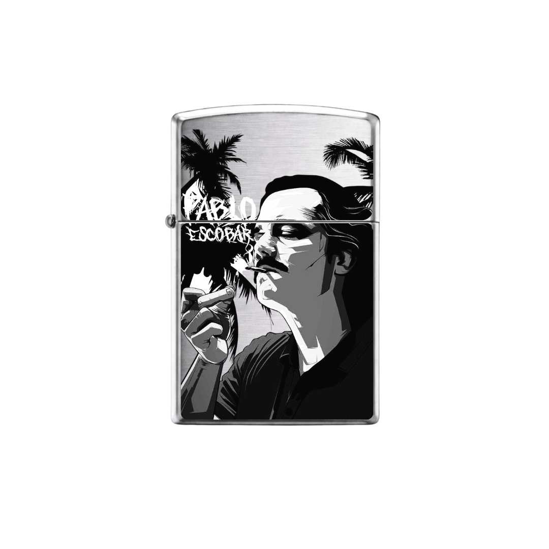 Briquet Zippo Argent Brossé – Pablo Escobar | Narcos