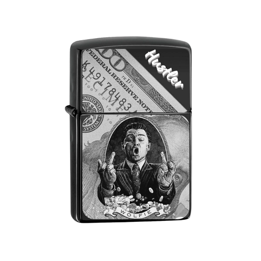 Briquet Zippo Ice Black – Money Hustlers | The wolf of wallstreet