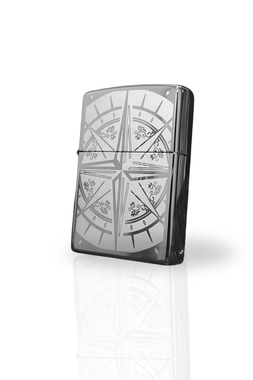 Briquet argenté poli style zippo-rechargeable, cadeau pour homme