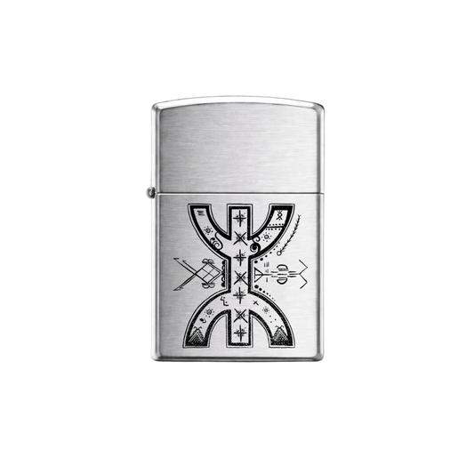 Briquet Zippo Argent Brossé –  Sign "Yaz" (ⵣ)  | Amazigh culture