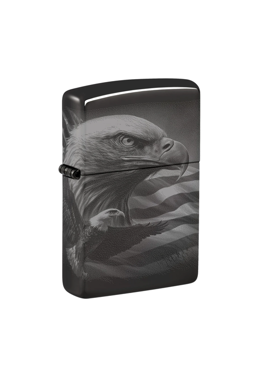 Briquet Zippo Ice black – American Eagle  | High Polished