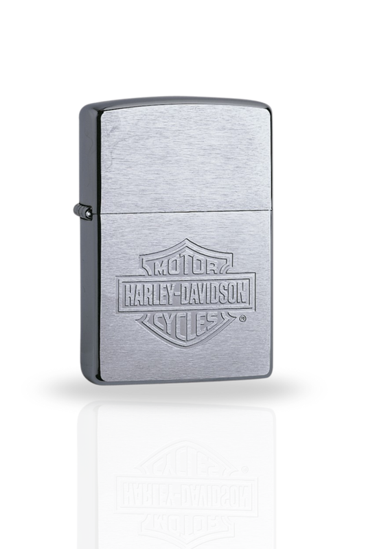Briquet Argenté style zippo à essence rechargeable Harley Davidson