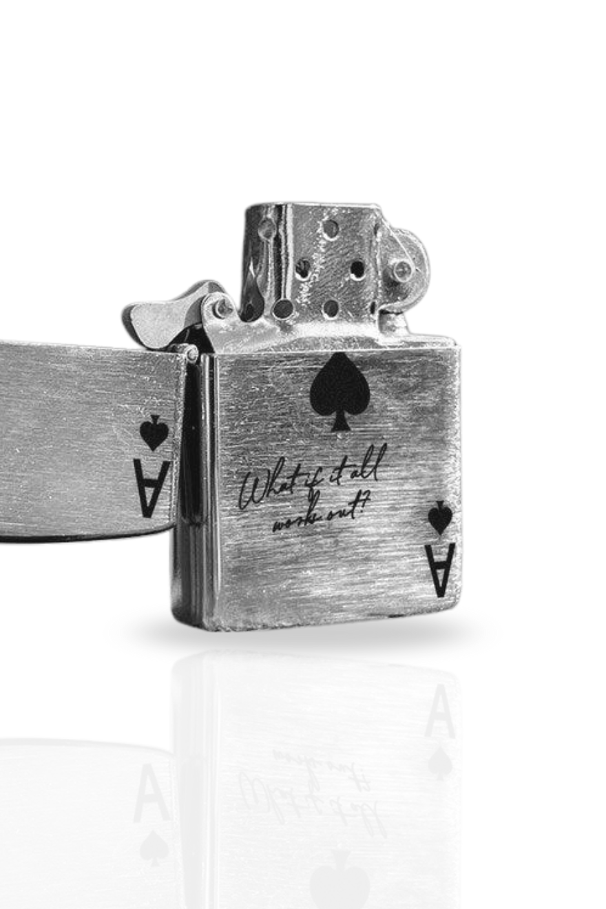 Briquet Argent brossé style Zippo-Rechargeable, Cadeau pour Homme