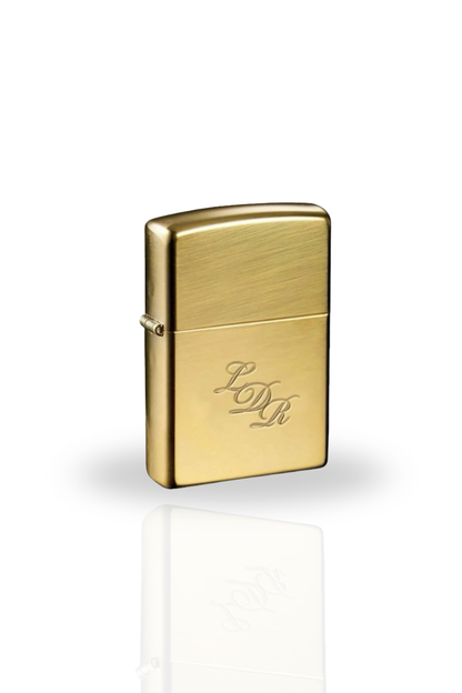 Briquet Style Zippo Doré rechargeable Polished gravure personnalisé