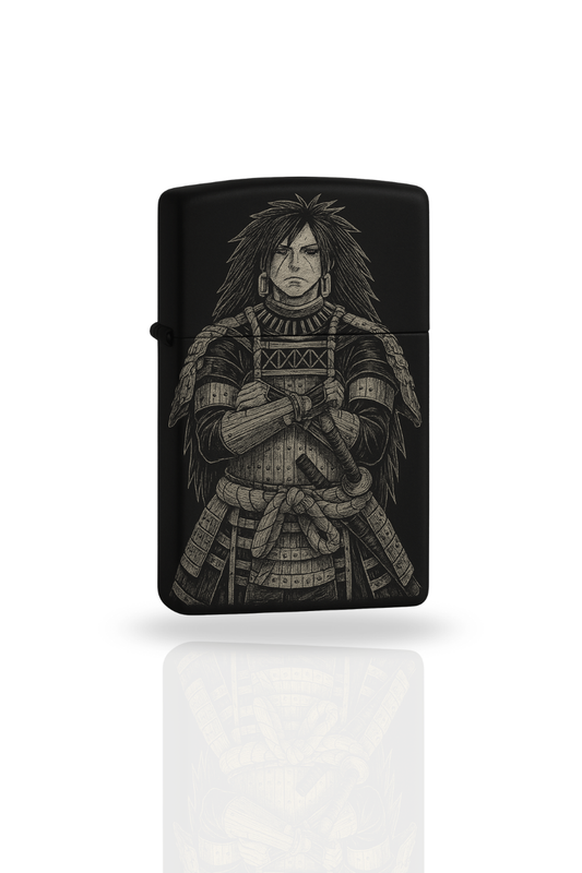 Briquet style Zippo noir modèle Naruto Madara charachter