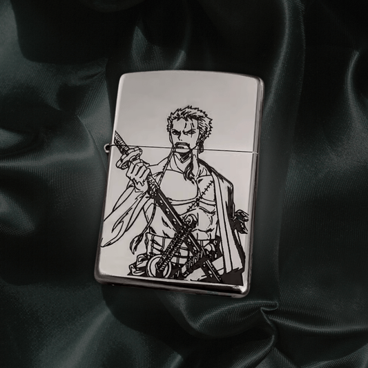 Briquet argent poli style zippo - rechargeable, cadeau pour homme - Majestico Gift Store