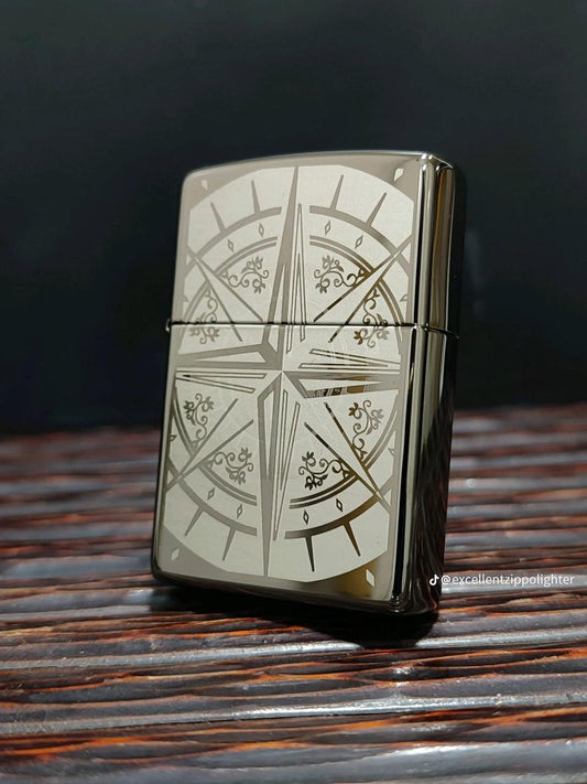 Briquet argenté poli style zippo - rechargeable, cadeau pour homme - Ma boutique