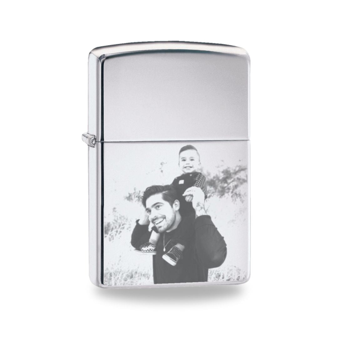 Briquet Argenté style Zippo brossé - personnalisé, cadeau pour homme - Ma boutique