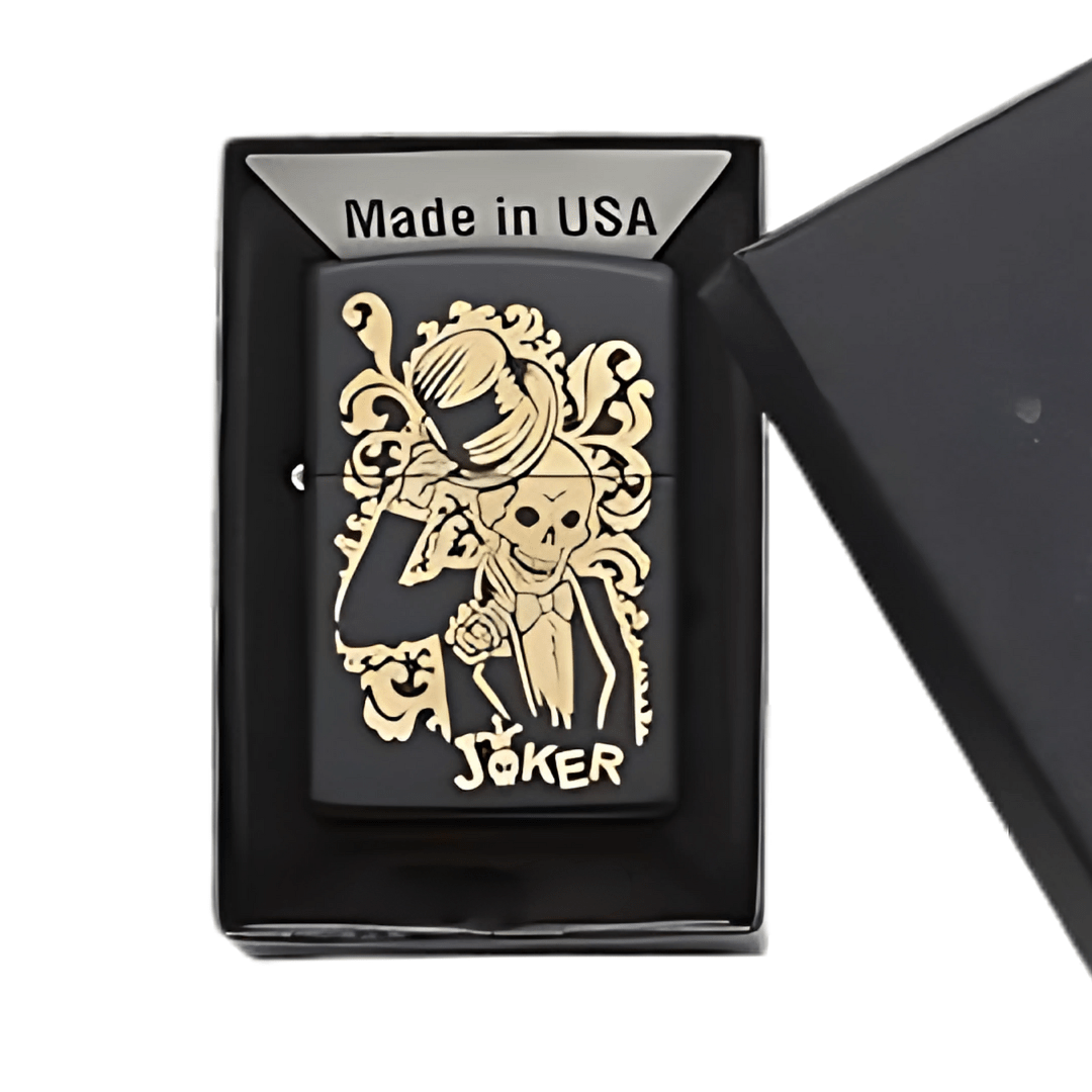 Briquet Noir style zippo - rechargeable, cadeau pour homme - Ma boutique