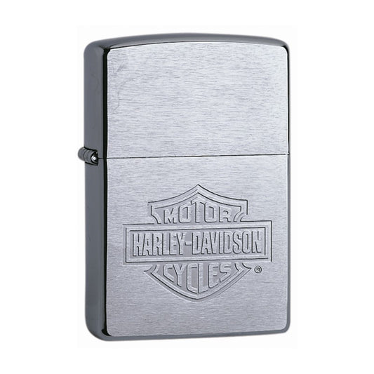 Briquet Argenté style zippo à essence rechargeable Harley Davidson